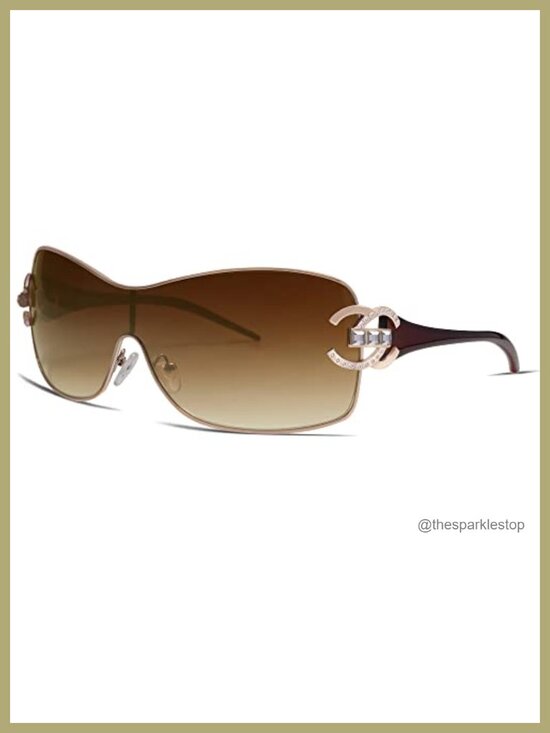 Oversized Y2K Wrap Around Sunglasses Party Driving UV400